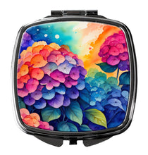 Load image into Gallery viewer, Colorful Hydrangeas Compact Mirror – Stylish Purse Mirror with Artistic Covers