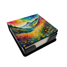 Load image into Gallery viewer, Colorful Hypericum or St. John’s Wort PU Leather Note Paper Holder
