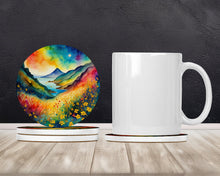 Load image into Gallery viewer, Colorful Hypericum or St. John’s Wort Large Sandstone Coasters Pack of 4