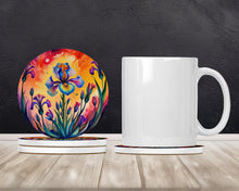 Load image into Gallery viewer, Colorful Iris Large Sandstone Coasters Pack of 4