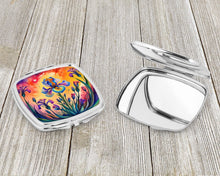 Load image into Gallery viewer, Colorful Iris Compact Mirror – Stylish Purse Mirror with Artistic Covers