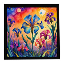 Load image into Gallery viewer, Colorful Iris Framed Metal Print