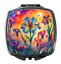 Load image into Gallery viewer, Colorful Iris Compact Mirror – Stylish Purse Mirror with Artistic Covers
