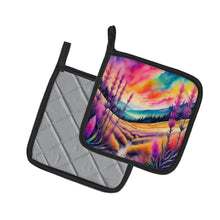 Load image into Gallery viewer, Colorful Liatris Pot Holders - Set of 2 Decorative Kitchen Helpers | Made in the USA