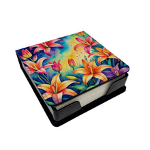 Load image into Gallery viewer, Colorful Lilies PU Leather Note Paper Holder