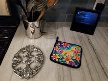 Load image into Gallery viewer, Colorful Lilies Pot Holders - Set of 2 Decorative Kitchen Helpers | Made in the USA