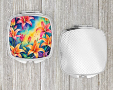 Load image into Gallery viewer, Colorful Lilies Compact Mirror – Stylish Purse Mirror with Artistic Covers