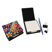 Load image into Gallery viewer, Colorful Lilies PU Leather Note Paper Holder