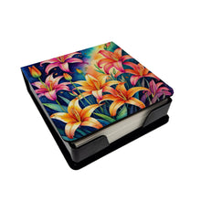 Load image into Gallery viewer, Colorful Lilies PU Leather Note Paper Holder