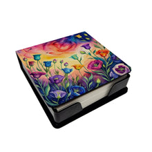 Load image into Gallery viewer, Colorful Lisianthus PU Leather Note Paper Holder