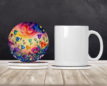 Load image into Gallery viewer, Colorful Lisianthus Large Sandstone Coasters Pack of 4