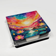Load image into Gallery viewer, Colorful Lotus PU Leather Note Paper Holder