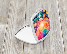 Load image into Gallery viewer, Colorful Lotus Compact Mirror – Stylish Purse Mirror with Artistic Covers