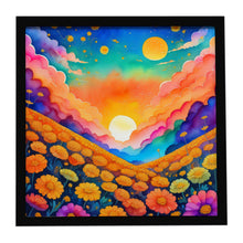 Load image into Gallery viewer, Colorful Marigolds Framed Metal Print