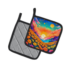 Load image into Gallery viewer, Colorful Marigolds Pot Holders - Set of 2 Decorative Kitchen Helpers | Made in the USA