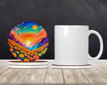 Load image into Gallery viewer, Colorful Marigolds Large Sandstone Coasters Pack of 4