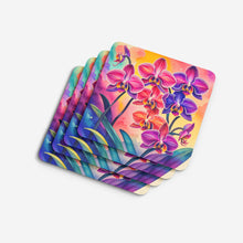 Load image into Gallery viewer, Colorful Orchids Foam Coaster