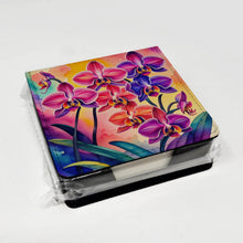 Load image into Gallery viewer, Colorful Orchids PU Leather Note Paper Holder