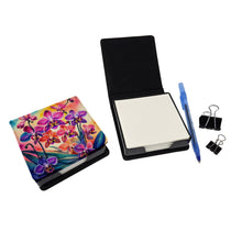 Load image into Gallery viewer, Colorful Orchids PU Leather Note Paper Holder
