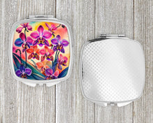 Load image into Gallery viewer, Colorful Orchids Compact Mirror – Stylish Purse Mirror with Artistic Covers