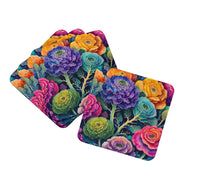 Load image into Gallery viewer, Colorful Ornamental Kale Foam Coaster