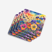 Load image into Gallery viewer, Colorful Pansies Foam Coaster