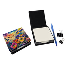 Load image into Gallery viewer, Colorful Pansies PU Leather Note Paper Holder