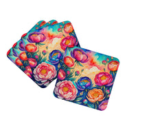 Load image into Gallery viewer, Colorful Peonies Foam Coaster