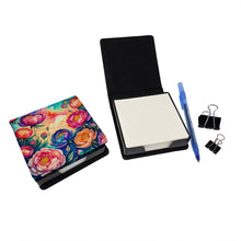 Load image into Gallery viewer, Colorful Peonies PU Leather Note Paper Holder