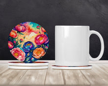 Load image into Gallery viewer, Colorful Peonies Large Sandstone Coasters Pack of 4
