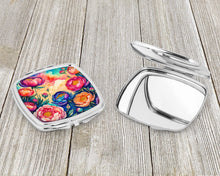 Load image into Gallery viewer, Colorful Peonies Compact Mirror – Stylish Purse Mirror with Artistic Covers