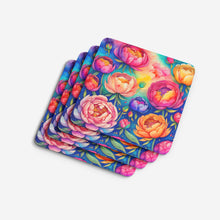 Load image into Gallery viewer, Colorful Peonies Foam Coaster
