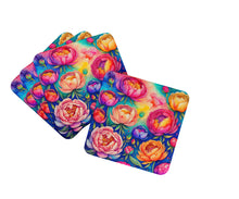 Load image into Gallery viewer, Colorful Peonies Foam Coaster