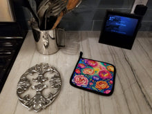 Load image into Gallery viewer, Colorful Peonies Pot Holders - Set of 2 Decorative Kitchen Helpers | Made in the USA