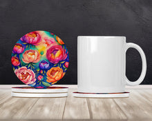 Load image into Gallery viewer, Colorful Peonies Large Sandstone Coasters Pack of 4