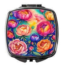Load image into Gallery viewer, Colorful Peonies Compact Mirror – Stylish Purse Mirror with Artistic Covers