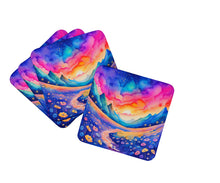 Load image into Gallery viewer, Colorful Periwinkles Foam Coaster
