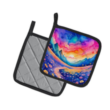 Load image into Gallery viewer, Colorful Periwinkles Pot Holders - Set of 2 Decorative Kitchen Helpers | Made in the USA