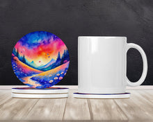 Load image into Gallery viewer, Colorful Periwinkles Large Sandstone Coasters Pack of 4