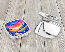 Load image into Gallery viewer, Colorful Periwinkles Compact Mirror – Stylish Purse Mirror with Artistic Covers