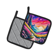 Load image into Gallery viewer, Colorful Phlox Pot Holders - Set of 2 Decorative Kitchen Helpers | Made in the USA