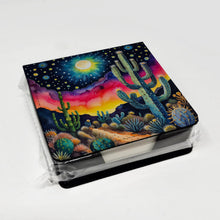 Load image into Gallery viewer, Colorful Queen of the Night Cactus PU Leather Note Paper Holder