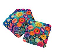 Load image into Gallery viewer, Colorful Ranunculus Foam Coaster