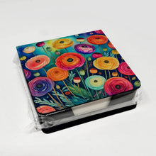 Load image into Gallery viewer, Colorful Ranunculus PU Leather Note Paper Holder