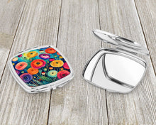 Load image into Gallery viewer, Colorful Ranunculus Compact Mirror – Stylish Purse Mirror with Artistic Covers