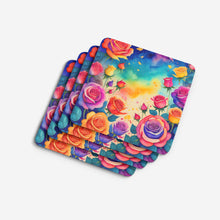 Load image into Gallery viewer, Colorful Roses Foam Coaster