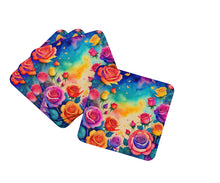 Load image into Gallery viewer, Colorful Roses Foam Coaster