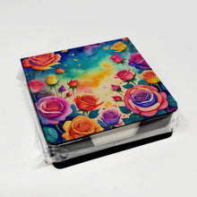 Load image into Gallery viewer, Colorful Roses PU Leather Note Paper Holder
