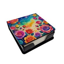 Load image into Gallery viewer, Colorful Roses PU Leather Note Paper Holder