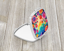 Load image into Gallery viewer, Colorful Roses Compact Mirror – Stylish Purse Mirror with Artistic Covers